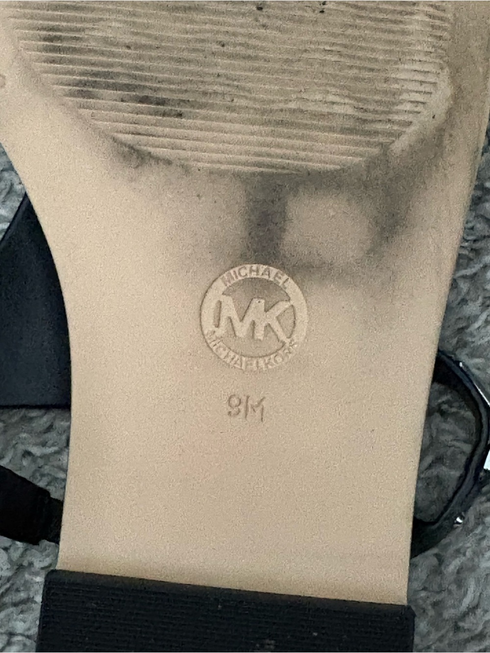 Michael Kors Black Leather Sandal - Picture 4 of 5
